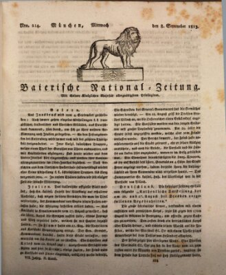 Baierische National-Zeitung Mittwoch 8. September 1813