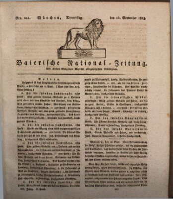 Baierische National-Zeitung Donnerstag 16. September 1813