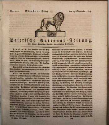 Baierische National-Zeitung Freitag 17. September 1813