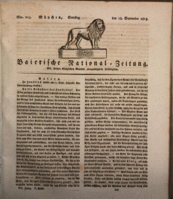 Baierische National-Zeitung Samstag 18. September 1813