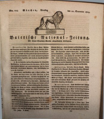 Baierische National-Zeitung Dienstag 21. September 1813