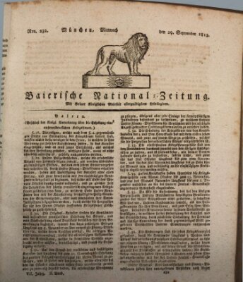 Baierische National-Zeitung Mittwoch 29. September 1813