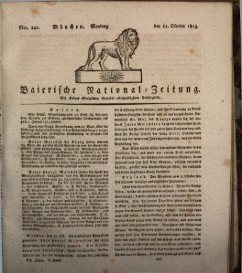 Baierische National-Zeitung Montag 11. Oktober 1813