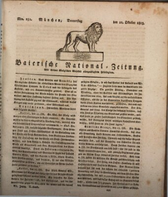 Baierische National-Zeitung Donnerstag 21. Oktober 1813