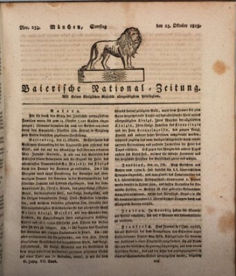 Baierische National-Zeitung Samstag 23. Oktober 1813