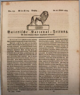 Baierische National-Zeitung Dienstag 26. Oktober 1813