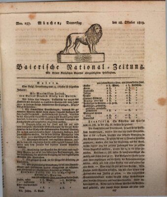 Baierische National-Zeitung Donnerstag 28. Oktober 1813