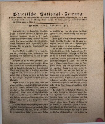 Baierische National-Zeitung Sonntag 7. November 1813