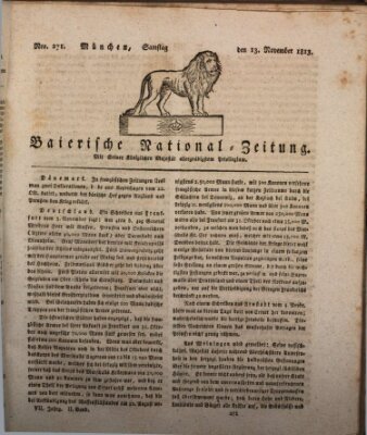 Baierische National-Zeitung Samstag 13. November 1813