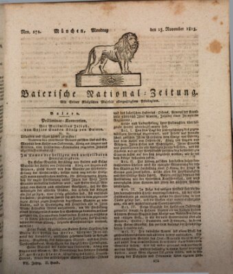 Baierische National-Zeitung Montag 15. November 1813