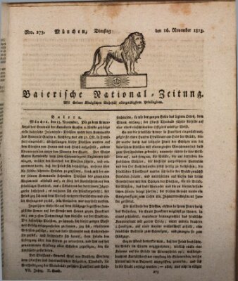 Baierische National-Zeitung Dienstag 16. November 1813