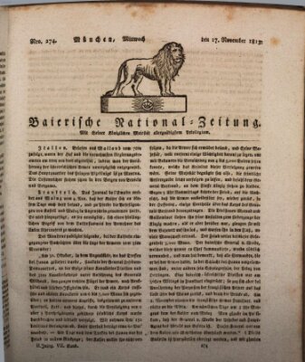 Baierische National-Zeitung Mittwoch 17. November 1813