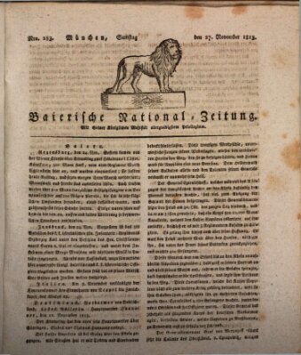 Baierische National-Zeitung Samstag 27. November 1813