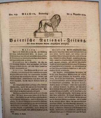 Baierische National-Zeitung Donnerstag 9. Dezember 1813