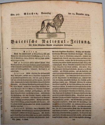 Baierische National-Zeitung Donnerstag 23. Dezember 1813