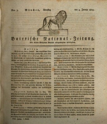 Baierische National-Zeitung Dienstag 4. Januar 1814