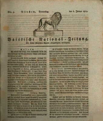 Baierische National-Zeitung Donnerstag 6. Januar 1814