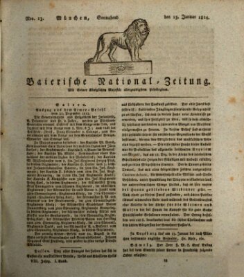 Baierische National-Zeitung Samstag 15. Januar 1814