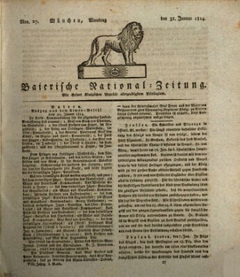 Baierische National-Zeitung Montag 31. Januar 1814