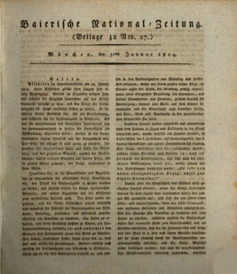 Baierische National-Zeitung Montag 31. Januar 1814