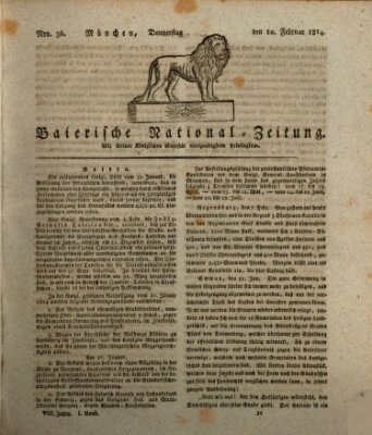 Baierische National-Zeitung Donnerstag 10. Februar 1814