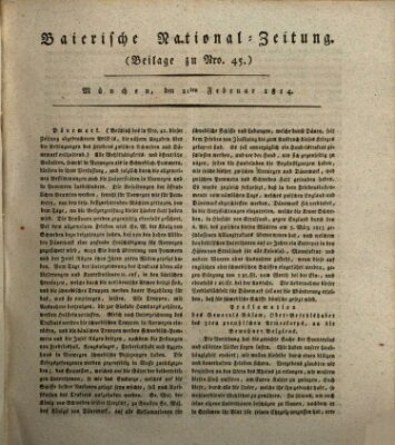 Baierische National-Zeitung Montag 21. Februar 1814