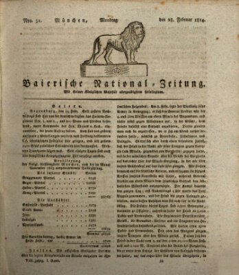 Baierische National-Zeitung Montag 28. Februar 1814