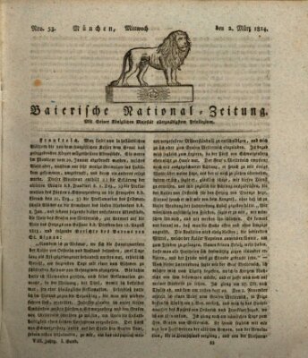 Baierische National-Zeitung Mittwoch 2. März 1814