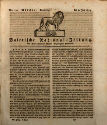 Baierische National-Zeitung Donnerstag 2. Juni 1814