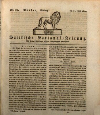 Baierische National-Zeitung Montag 13. Juni 1814