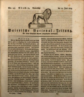 Baierische National-Zeitung Donnerstag 23. Juni 1814