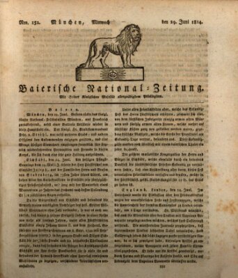 Baierische National-Zeitung Mittwoch 29. Juni 1814