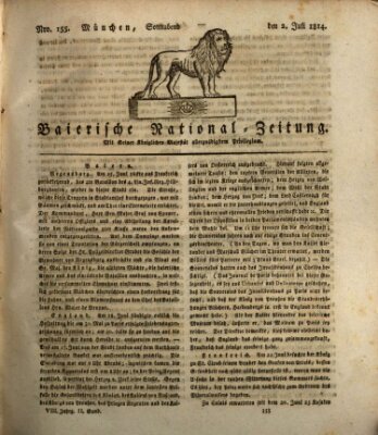 Baierische National-Zeitung Samstag 2. Juli 1814