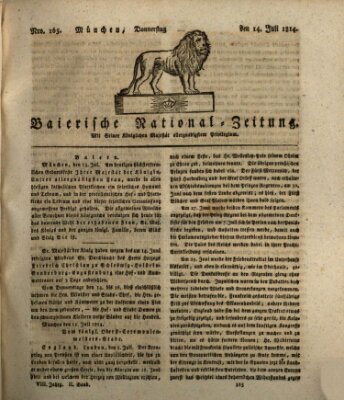 Baierische National-Zeitung Donnerstag 14. Juli 1814