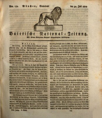 Baierische National-Zeitung Samstag 30. Juli 1814