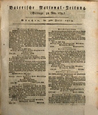 Baierische National-Zeitung Samstag 30. Juli 1814