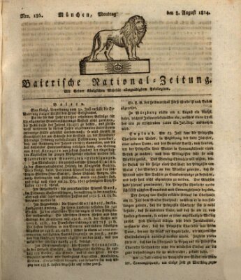 Baierische National-Zeitung Montag 8. August 1814