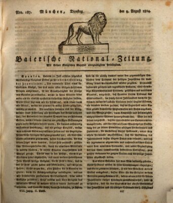 Baierische National-Zeitung Dienstag 9. August 1814