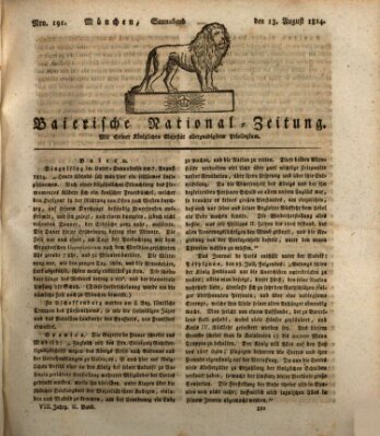 Baierische National-Zeitung Samstag 13. August 1814