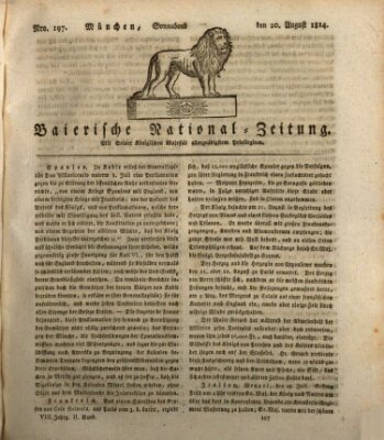 Baierische National-Zeitung Samstag 20. August 1814