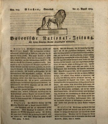 Baierische National-Zeitung Samstag 27. August 1814