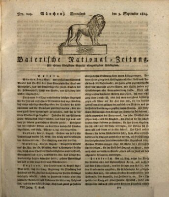 Baierische National-Zeitung Samstag 3. September 1814