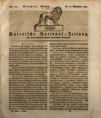 Baierische National-Zeitung Samstag 17. September 1814