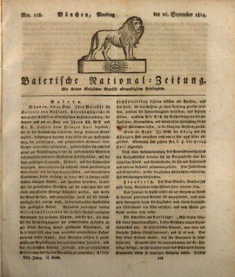 Baierische National-Zeitung Montag 26. September 1814