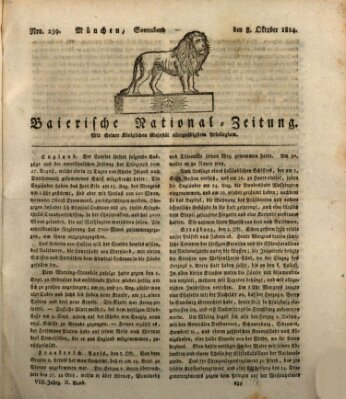 Baierische National-Zeitung Samstag 8. Oktober 1814