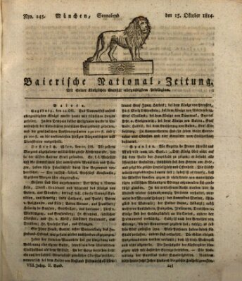 Baierische National-Zeitung Samstag 15. Oktober 1814