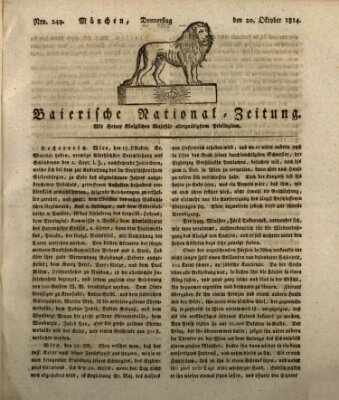 Baierische National-Zeitung Donnerstag 20. Oktober 1814