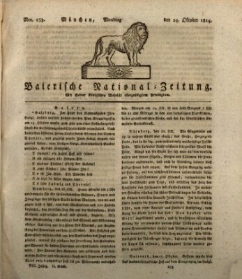 Baierische National-Zeitung Montag 24. Oktober 1814