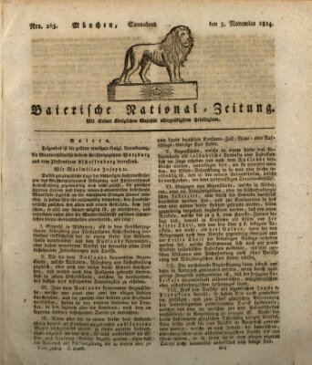 Baierische National-Zeitung Samstag 5. November 1814