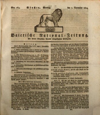 Baierische National-Zeitung Montag 7. November 1814